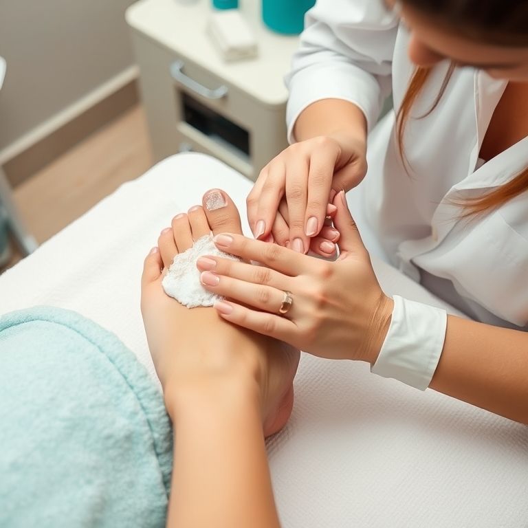 Exfoliation and skin care during Gateway Nail Spa pedicure