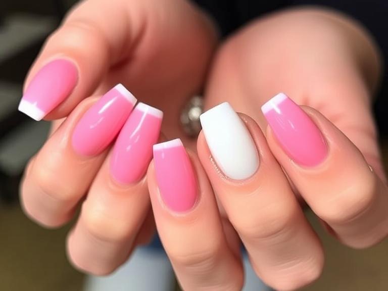 Pink & White Gel Nail Tpo-Free at Gateway Nail Spa