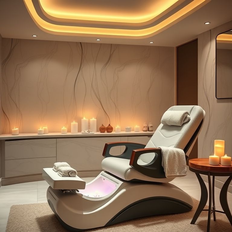 SPA pedicure setup at Gateway Nail Spa