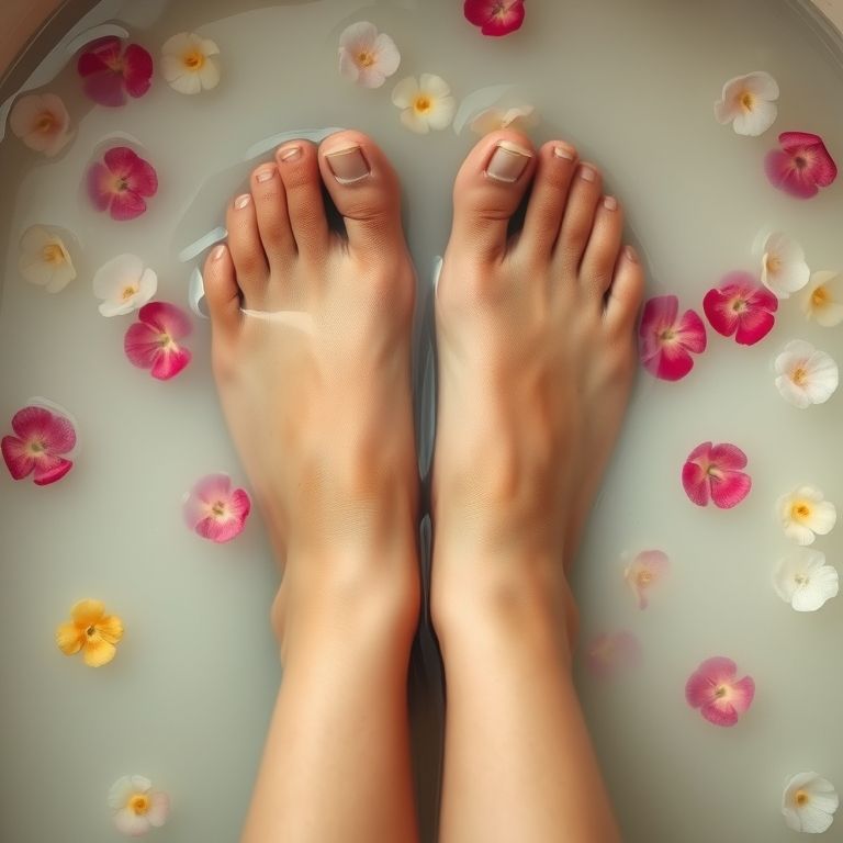 warm aromatic water during SPA pedicure