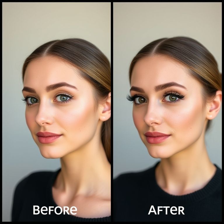 Before & After Temporary Lashes Gateway Nails Spa