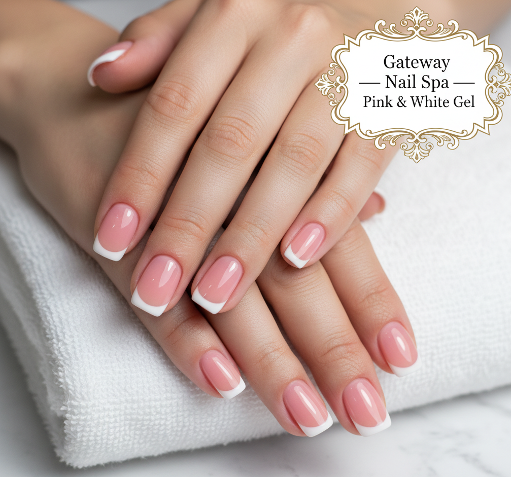 Close Up Spa Pink and White Gel – Gateway Nail Salon Wayne