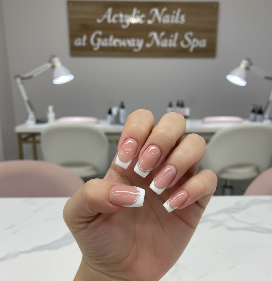 Trendy Nail Art Acrylic Nails at Gateway Nail Salon Wayne