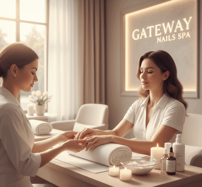 woman enjoying SPA Manicures at Gateway Nails Spa