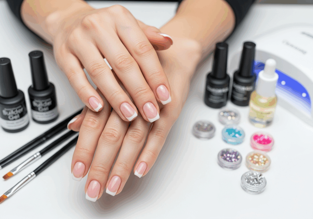 Builder Gel, happy client salon, Gateway Nail Salon Wayne